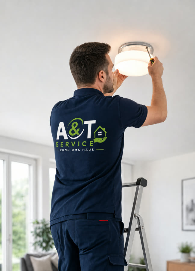 Hausmeister von A & T Service GmbH bei der Objektbetreuung